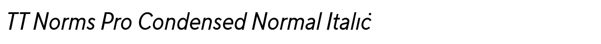 TT Norms Pro Condensed Normal Italic image